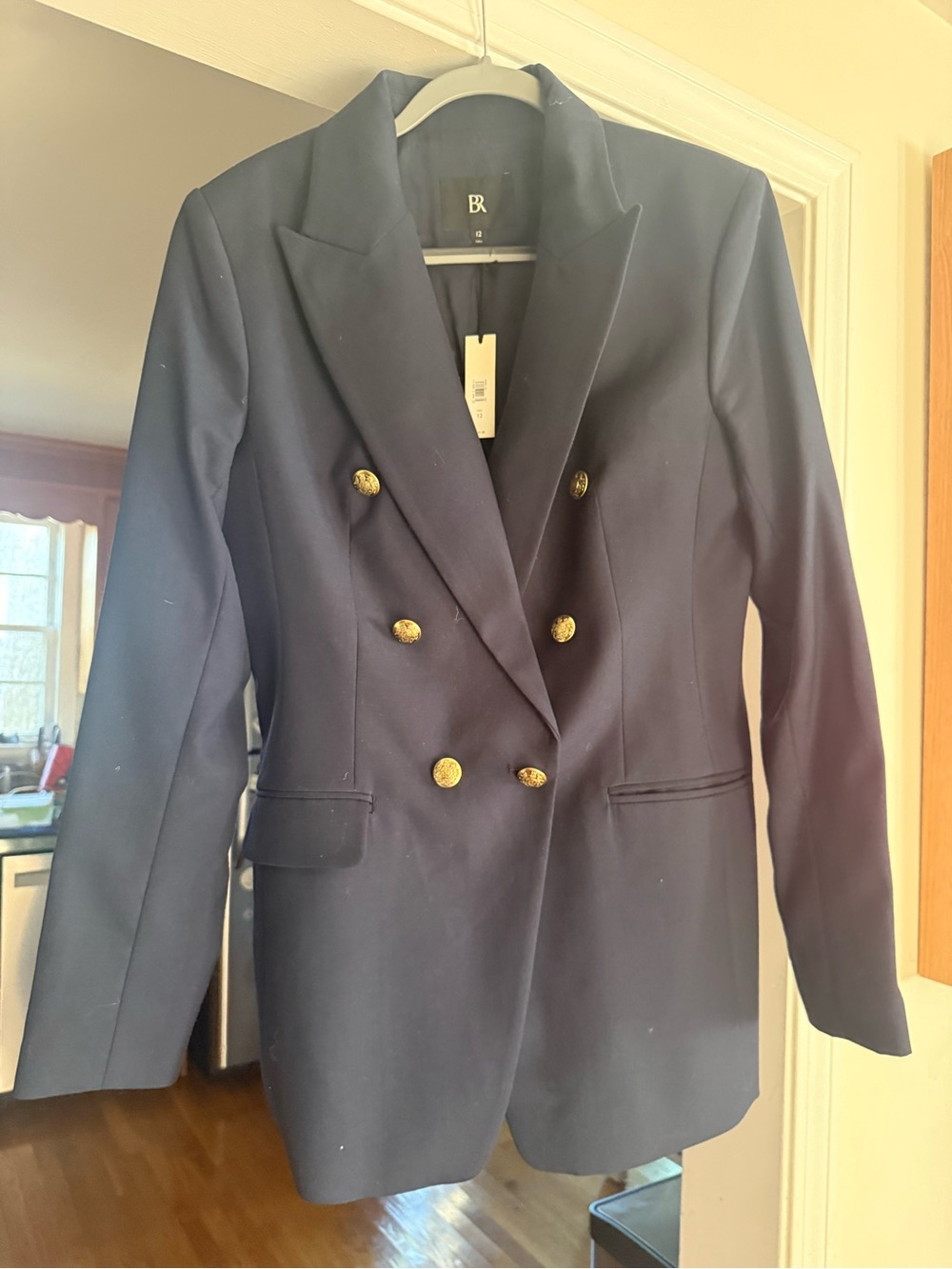 Banana Republic Double-Breasted Navy Womens Blazer NWT